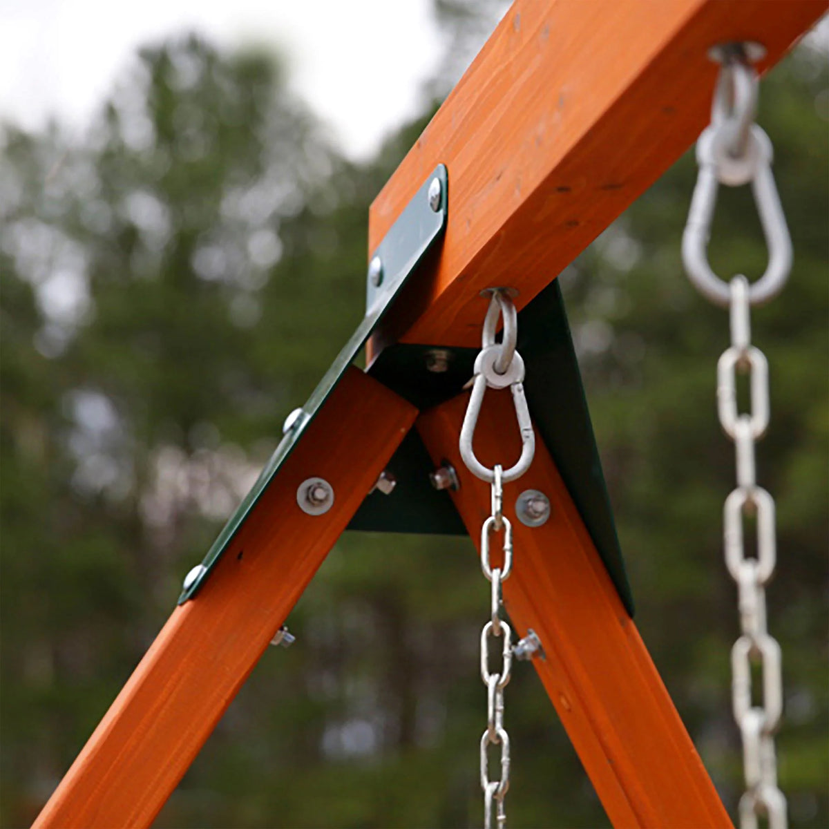 Basic Swing Set with Two Swings, Trapeze Swing, and Slide J1786