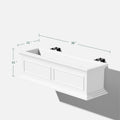 White 36" Railing Window Box Planter E77082