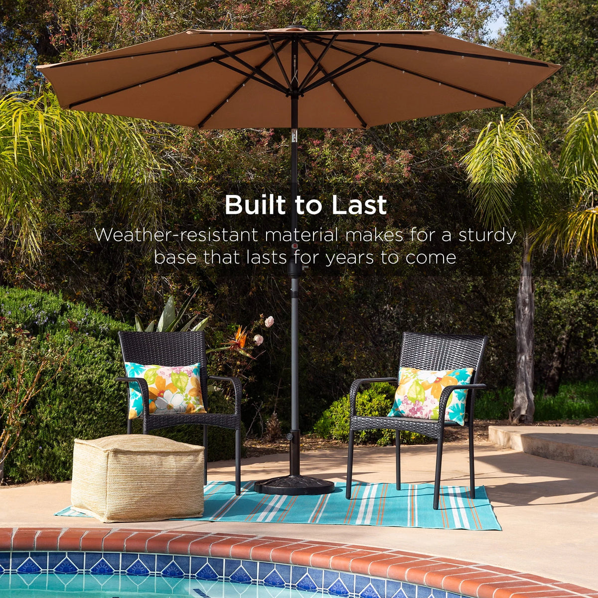 18in Round Heavy-Duty Steel Patio Umbrella Base Stand B943