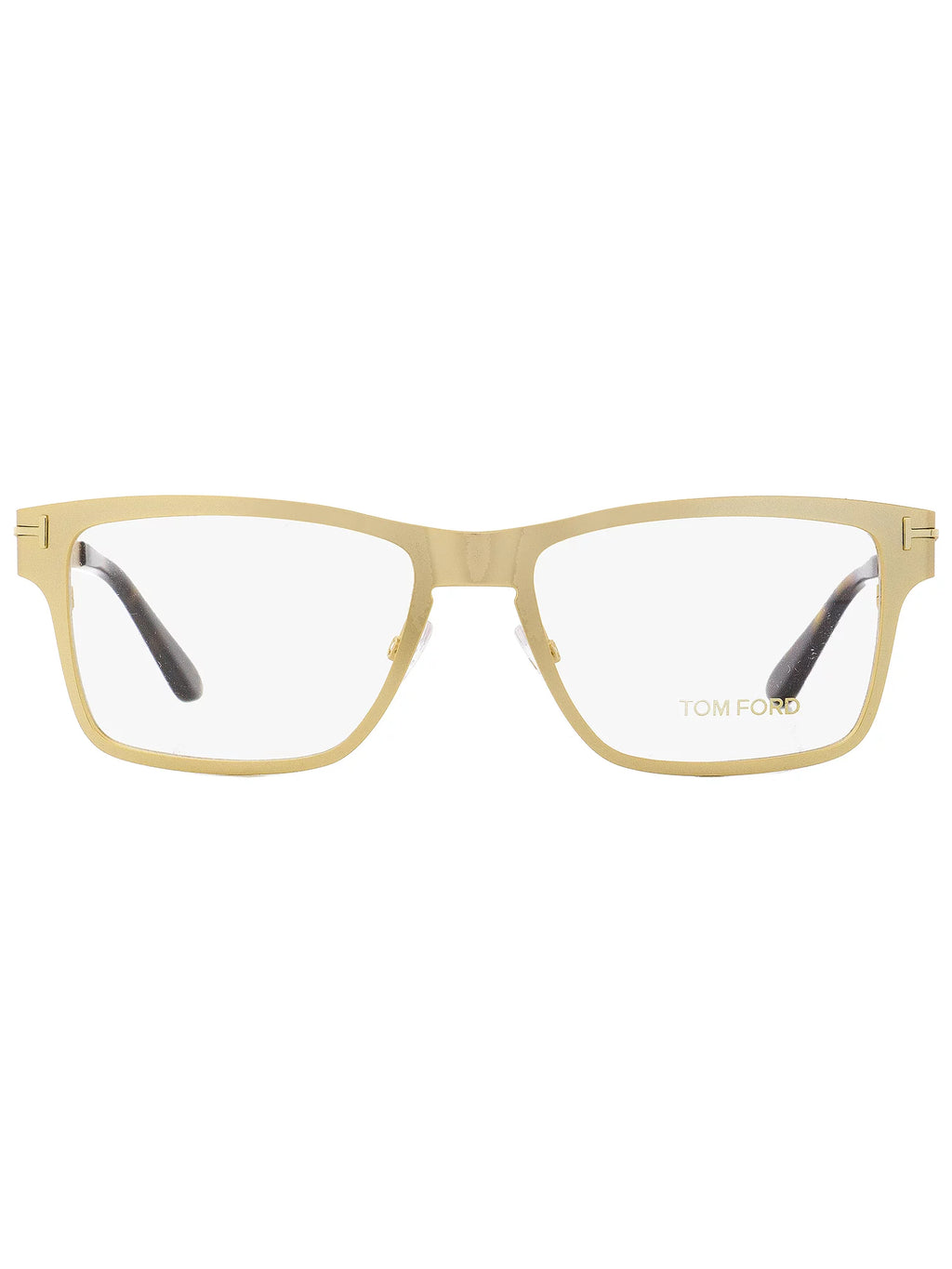 Gold Eyeglasses with Magnetic Brown Clip 54mm G450364