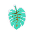 Palm Leaf Shape Beverage Napkin Turquoise W191101