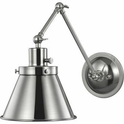 Brushed Nickel 1 Light Dimmable Swing Arm F514969
