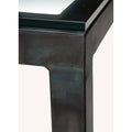 Clear Tempered Glass Bar Table with Ocean Blue Base T2765