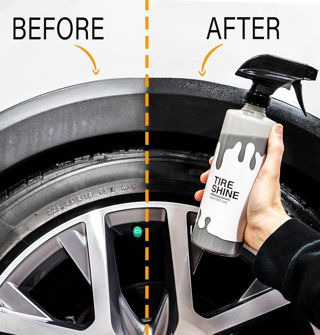 Car Cleaning Kit with Car Soap, Tire Shine, Tire & Wheel Cleaner, Pack of 2 B946638