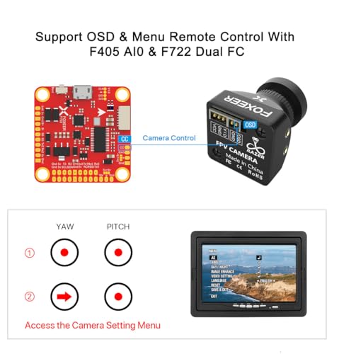 FPV Camera 1/3 CMOS 5MP 2.1mm Lens 1200TVL Switchable C798691