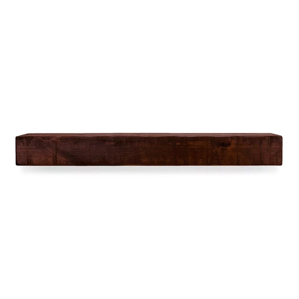 48" Rustic Solid Wood Wall Mounted Mantel Shelf O92270