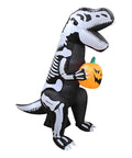 Halloween Inflatable Skeleton Dinosaur T-Rex with Pumpkin Lights I1163