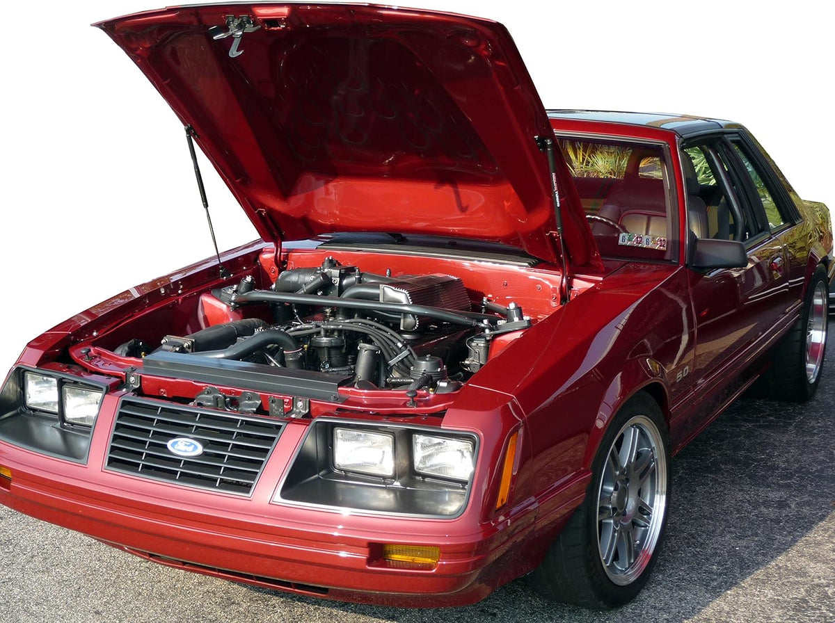 Hood QuickLIFT PLUS System Compatible with Ford Mustang & Mercury Capri 1979-1998 Q72688