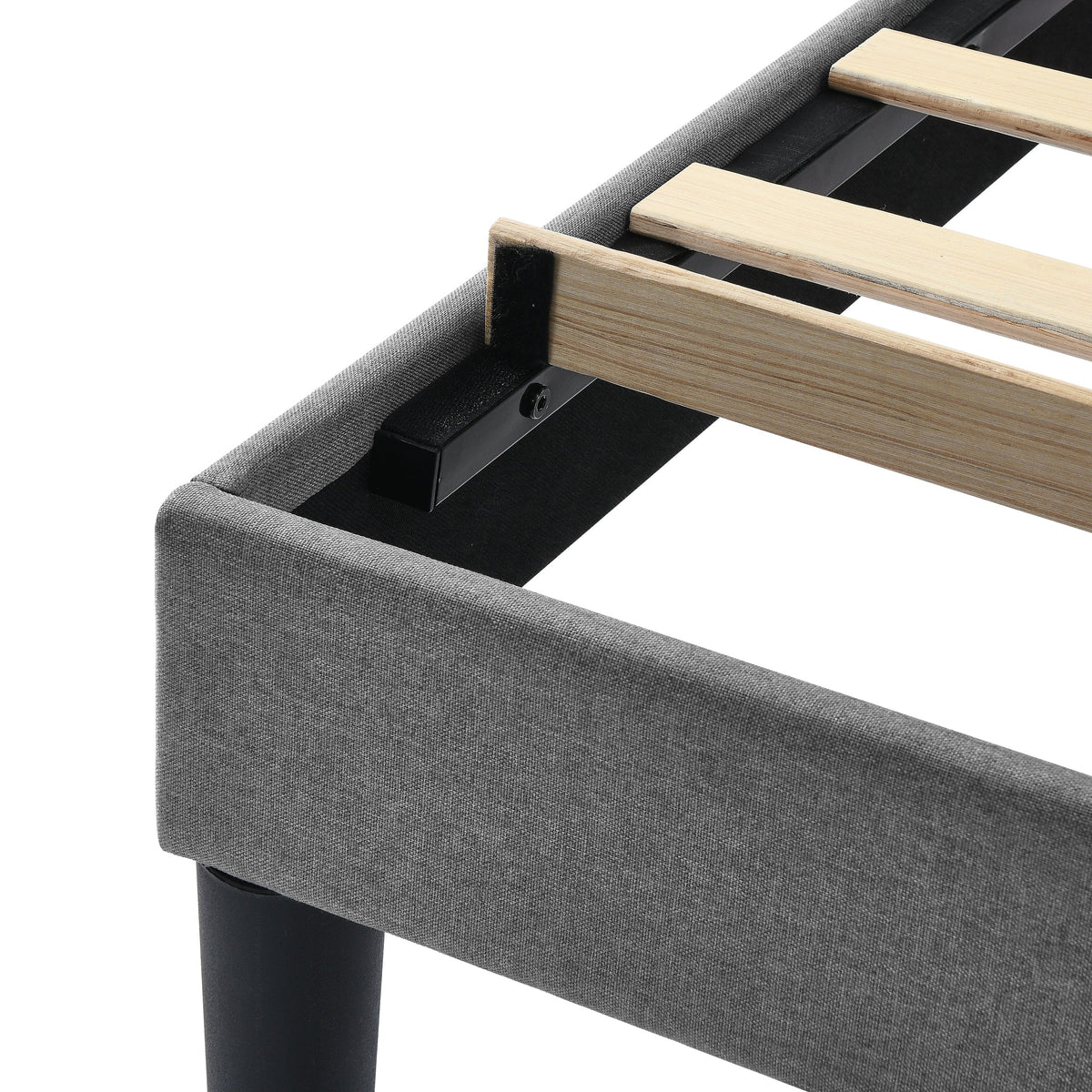 Queen Size Bed Frame Light Gray F3405
