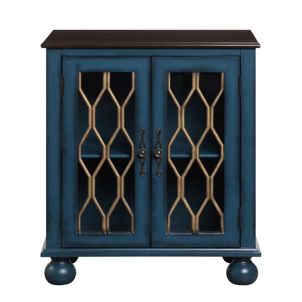 Antique Blue Console Table V39227