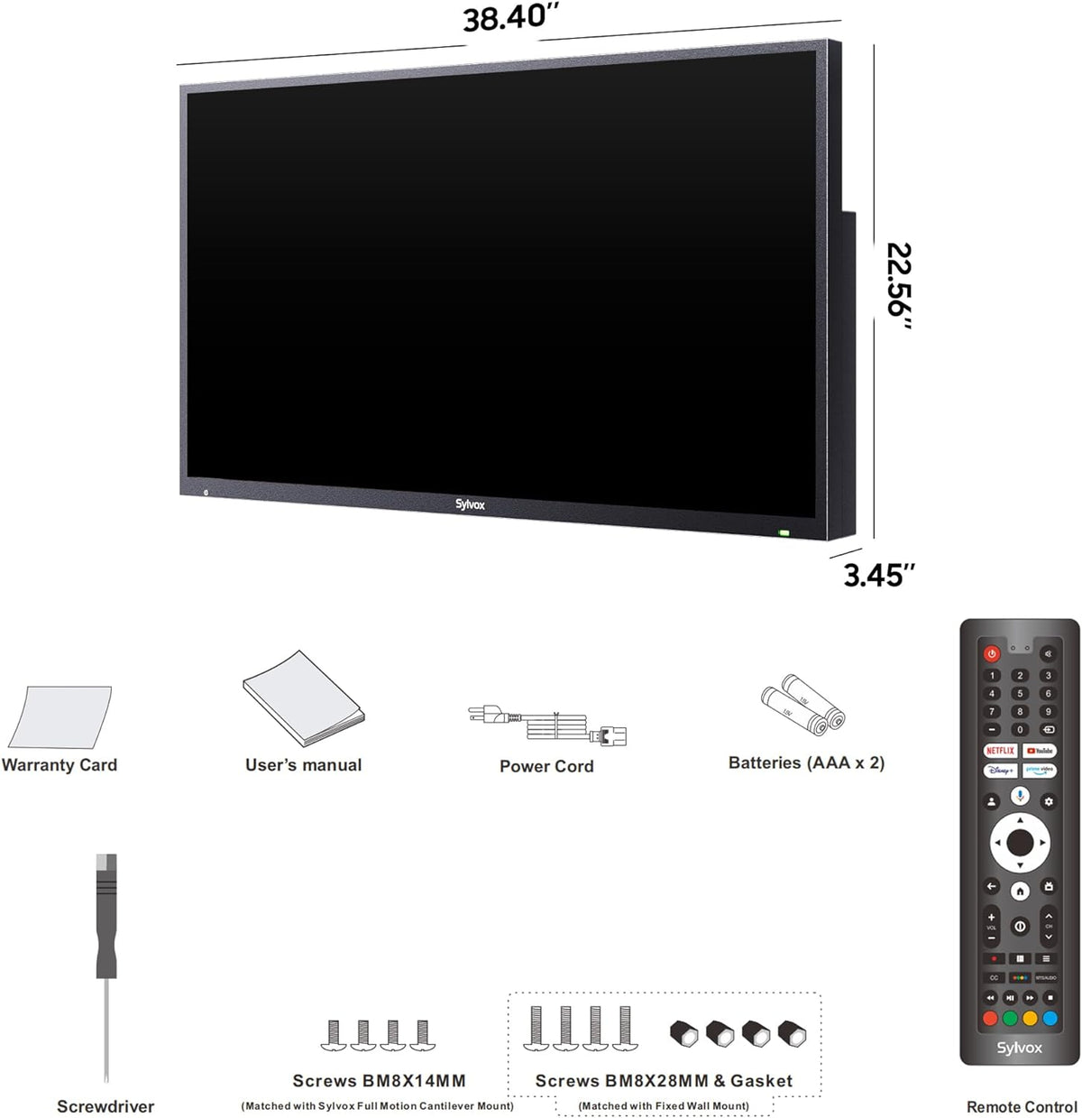 43'' Waterproof 4K QLED Outdoor TV R2140