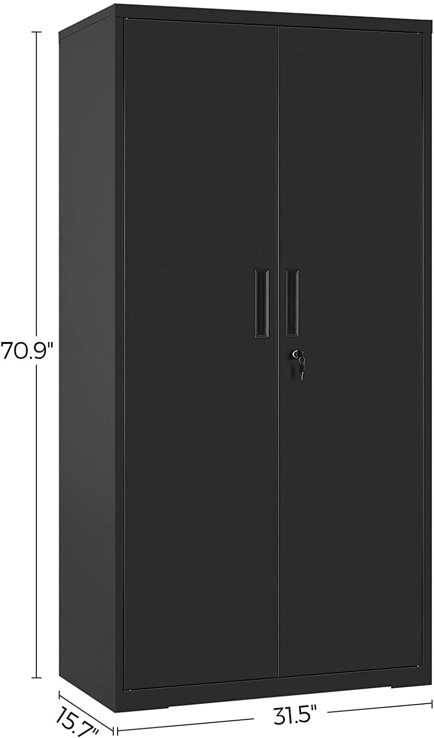 Metal Storage Cabinet with Doors and Shelves I559