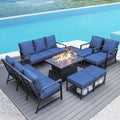 13 Pcs Aluminum Patio Furniture with Fire Pit F275