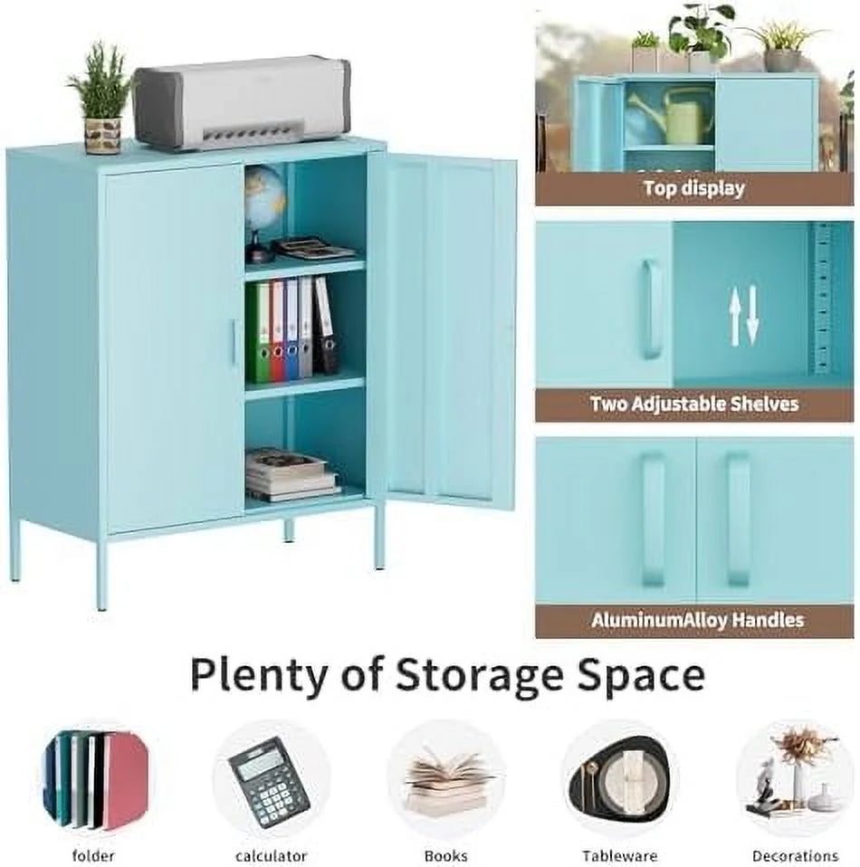 Metal Cabinet Locker with Hanging Rod and Adjustable Shelves R231
