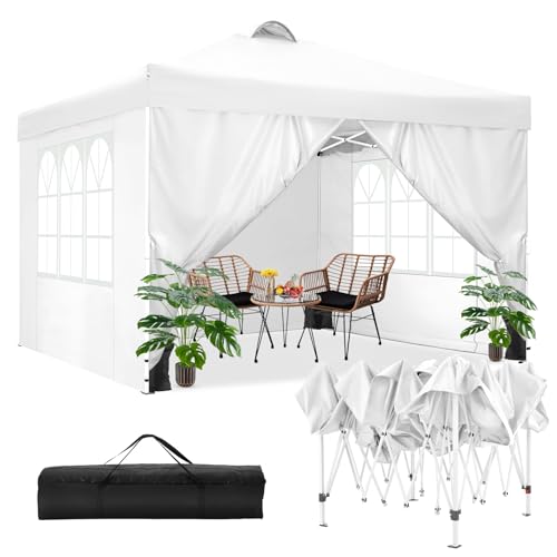 10x20 Pop Up Canopy Tent with 6 Sidewalls White O30620