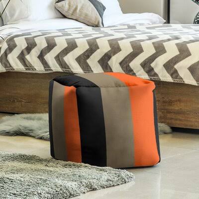 Striped Pouf Ottoman P858