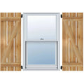 Board-n-Batten Shutters with Z-Bar, Rough Sawn Western Red Cedar I884260