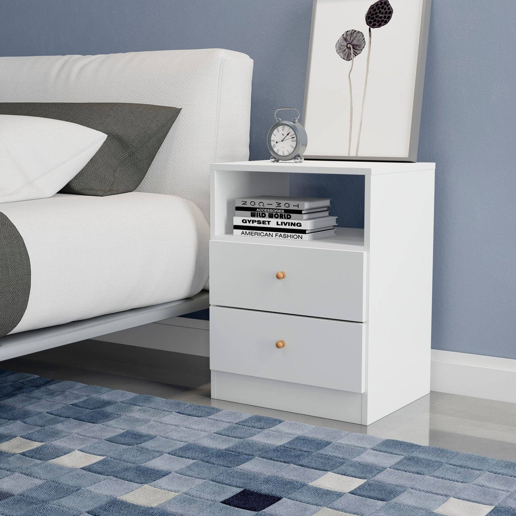 2-Drawer Brown Nightstand K1545