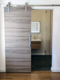 Solid Barn Door with Stainless Steel Rail Hardware Kit O93846