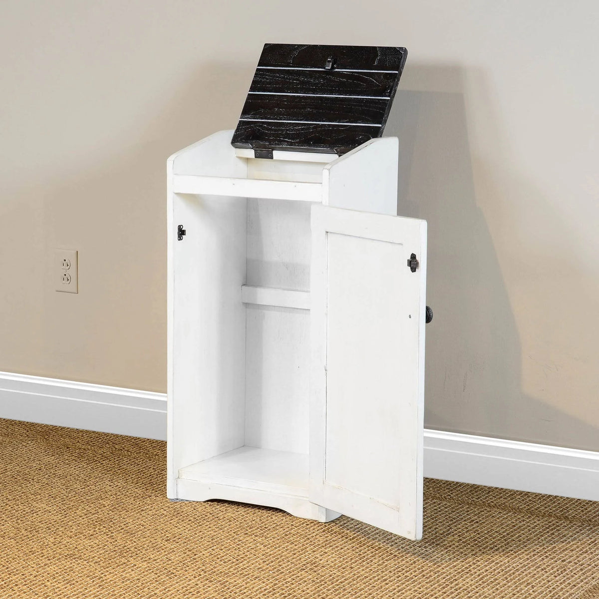 White Rectangular Trash Box F287