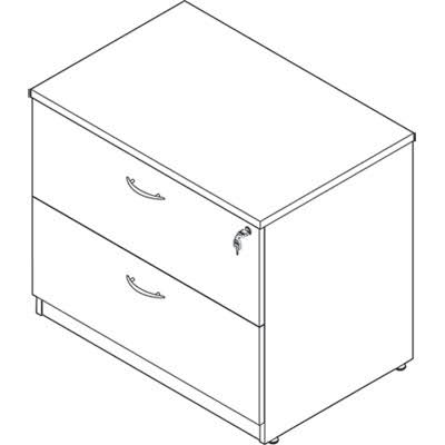 2-Drawer Lockable Filing Cabinet, Espresso Z713944