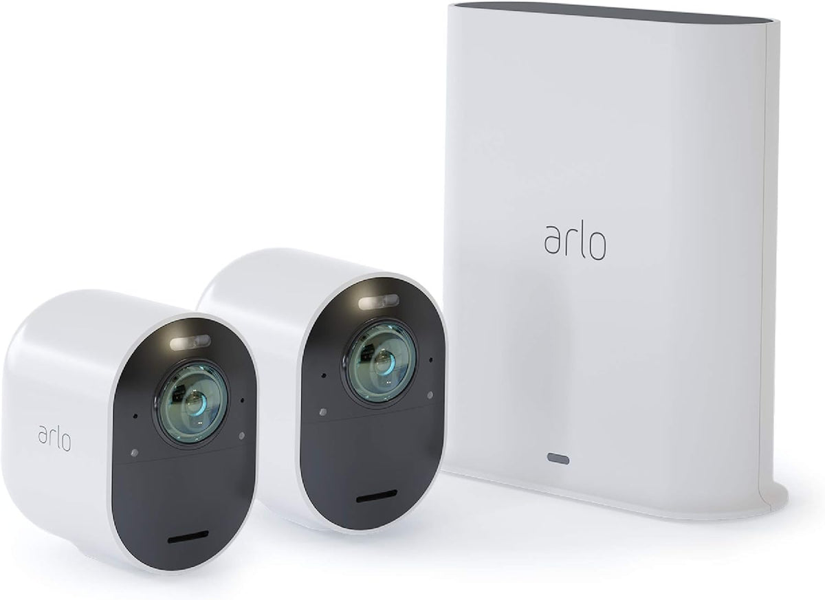 4K UHD Wire-Free Security 2 Camera System with Color Night Vision T489015