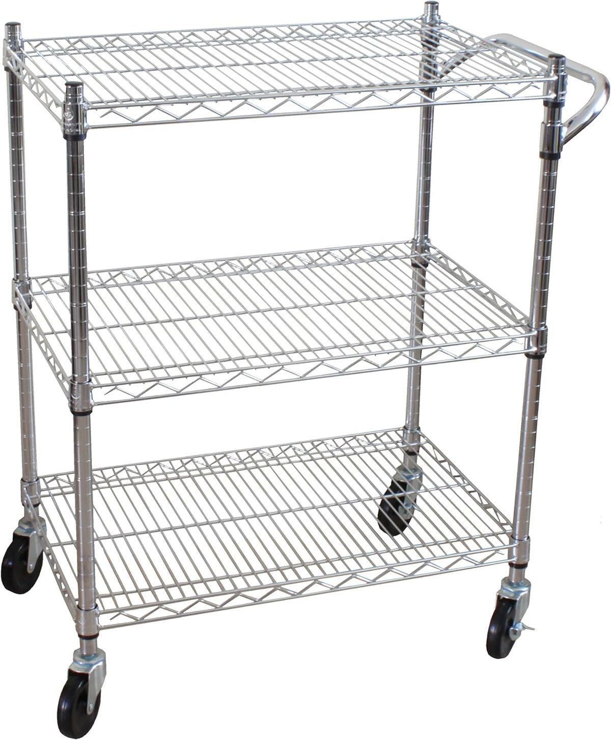 Chrome 3-Tier Heavy Duty Utility Cart U6564