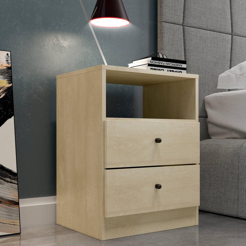 2-Drawer Brown Nightstand K1545