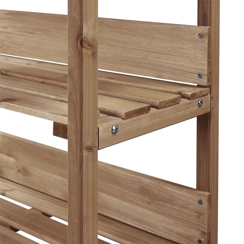 Fir Wood Potting Bench Table with 3 Tier Shelves F4750