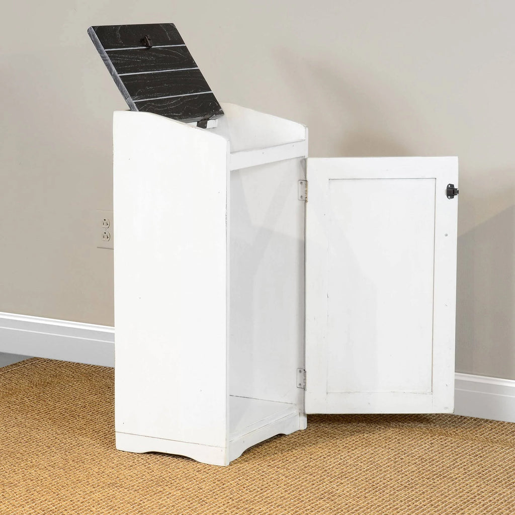 White Rectangular Trash Box F287