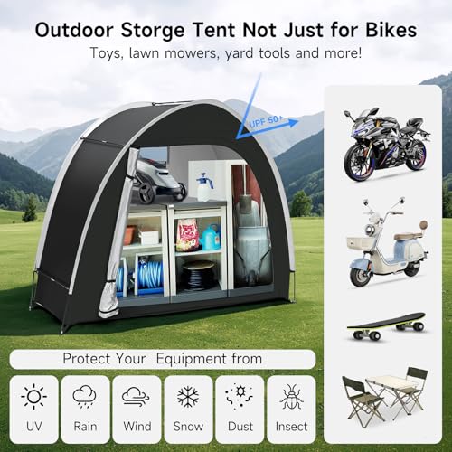 Bike Storage Tent with 210D Oxford Fabric Waterproof M382945