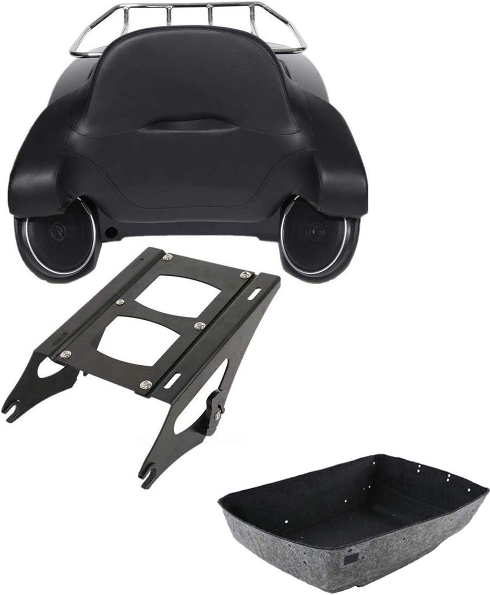 Black Pack Trunk Backrest Speaker Mount Rack P2306