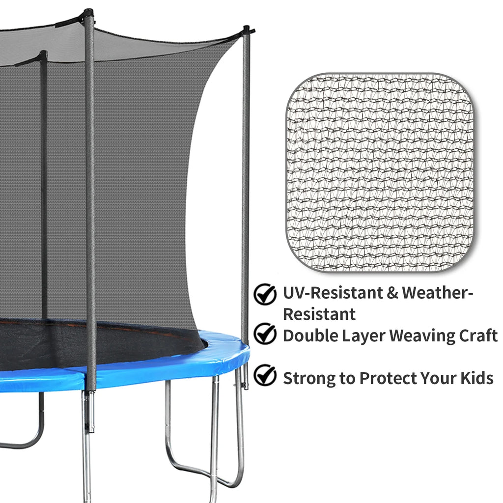 14ft Trampoline with Basketball Hoop and Ladder C3455