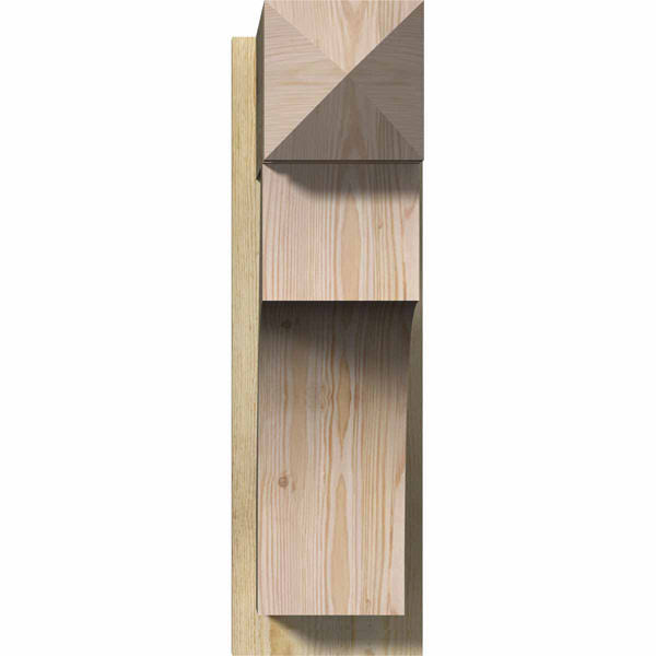 8x22W x 22x22D x 26x22H Douglas Fir Rough Sawn Arts and Crafts Outlooker A3003