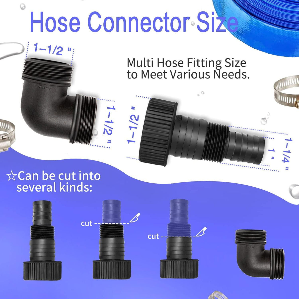 1HP 750W 4623GPH Submersible Sump Pump Electric 3 in 1 Clean/Dirty Water Utility Water Pumps w/Float Switch and Long 16.4ft Cable Pack of 2 V3804