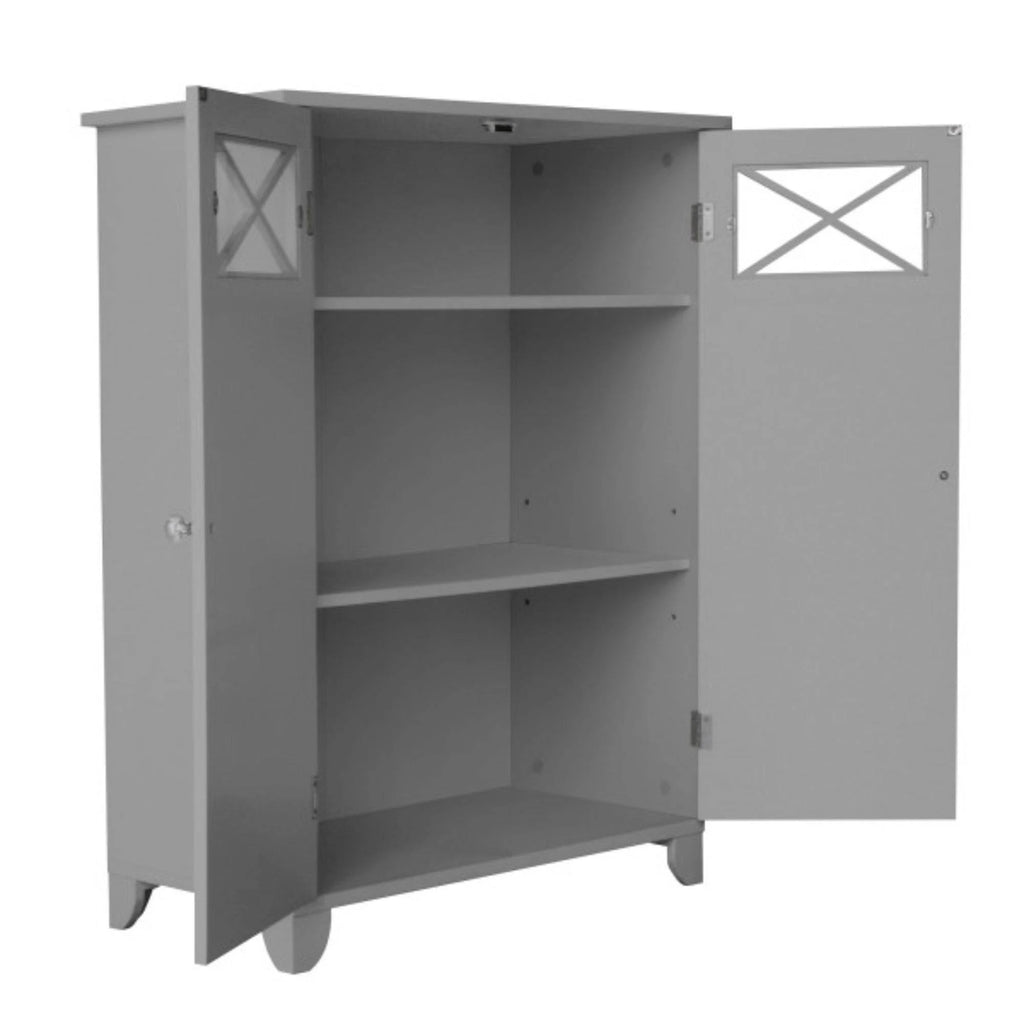 Grey 2 Door Floor Cabinet B956