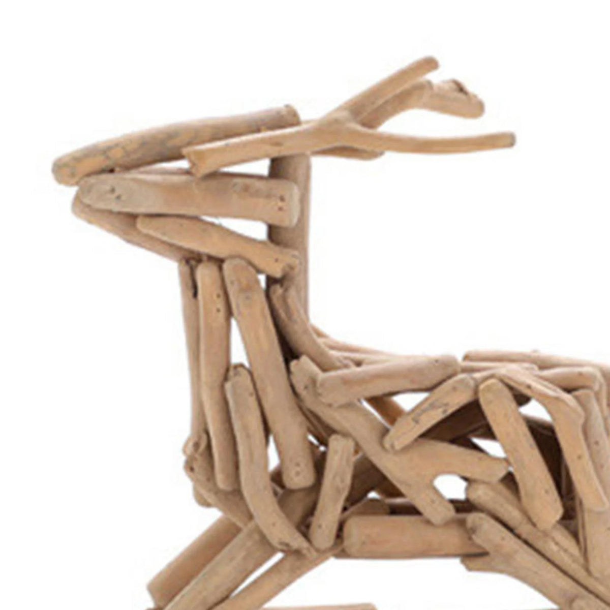 Lying Deer Wood Figurine Sculpture H829