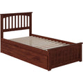 Walnut Twin Extra Long Bed with Trundle Y482300