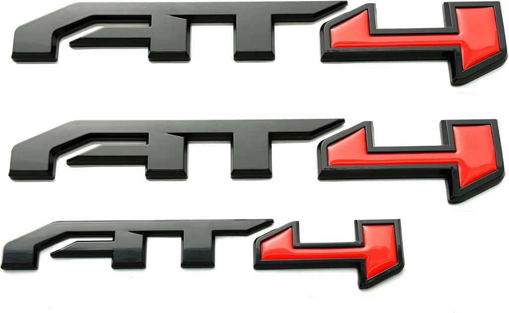 3D Badge Sticker Name Plate Decal with 3M Adhesive (Black Red) F789