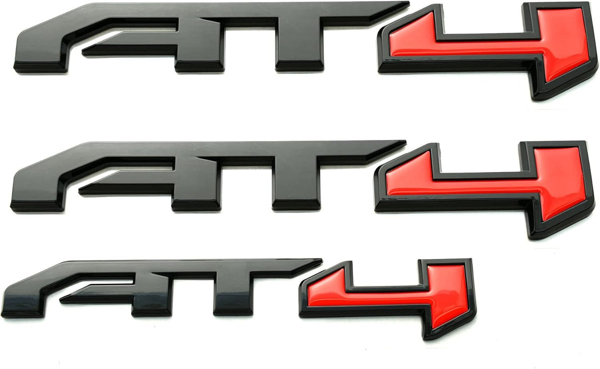 3D Badge Sticker Name Plate Decal with 3M Adhesive (Black Red) F789