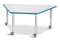 Trapezoid Activity Tables Gray and Teal - 30 x 60 in. I7249
