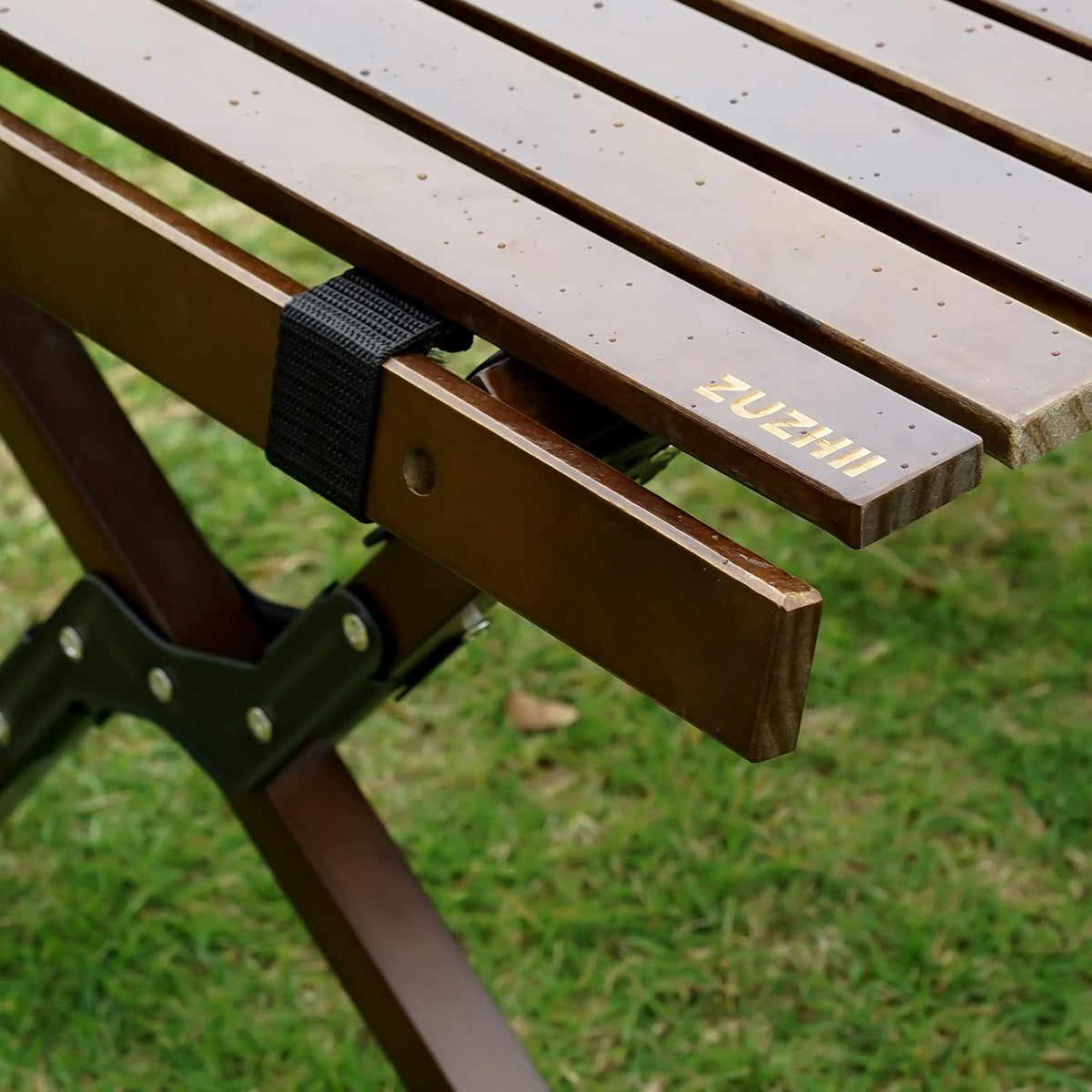 Portable Folding Wooden Camping Table with Carry Bag J5096