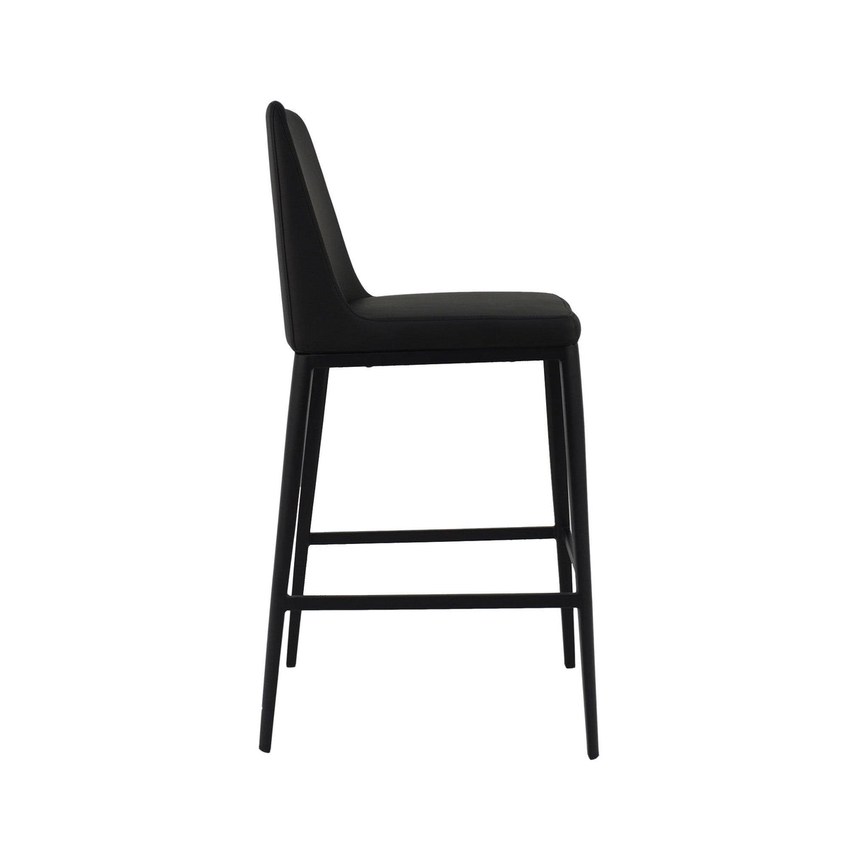 Charcoal Leatherette Bar Stool V570949