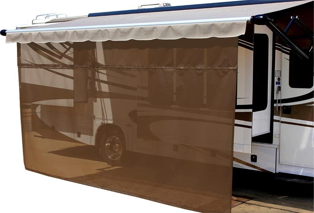 Solar Mesh Sunscreen for 12V Electric RV Awning, 10' x 6', Black D47160