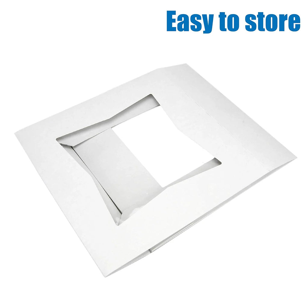 [25 Pack] White Cardboard Pie Box with Window 10x10x2.5" T434