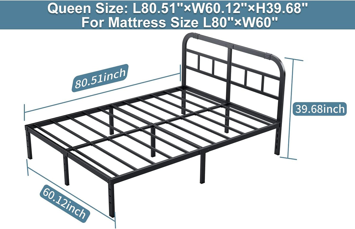 14” Heavy Duty Metal Bed Frame, California King R9406