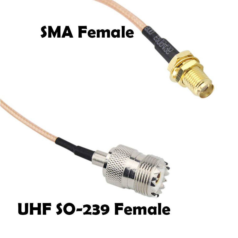 SMA Female to UHF SO-239 Female Adapter Cable 6'' A44897