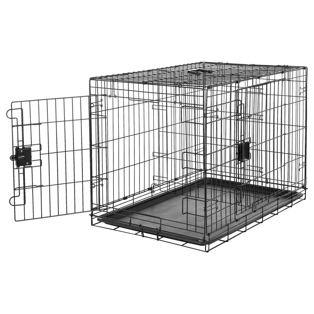 Foldable Metal Wire Dog Crate with Tray Z641531