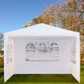 Waterproof Patio Gazebo with 3 Removable Sidewalls D731